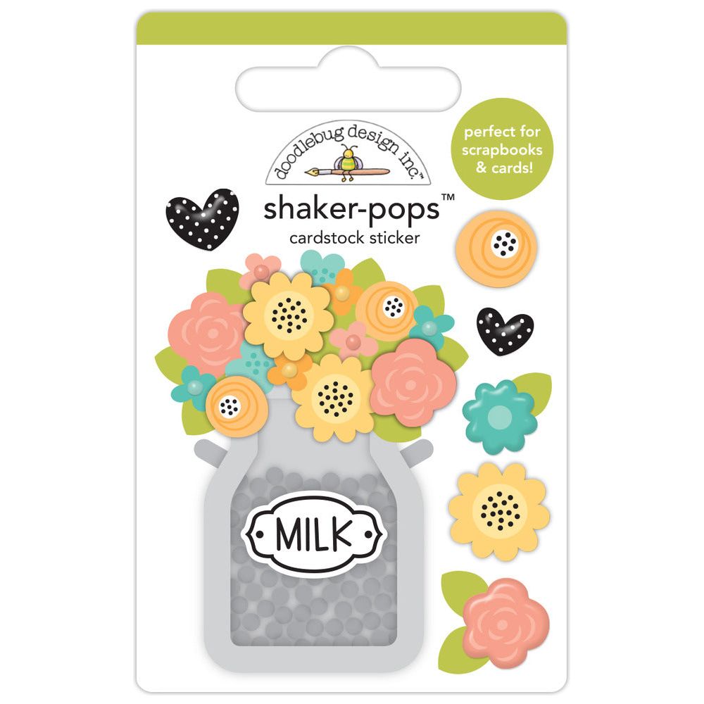 Doodlebug Cream of the Crop Shaker-Pops 3D Stickers 8620