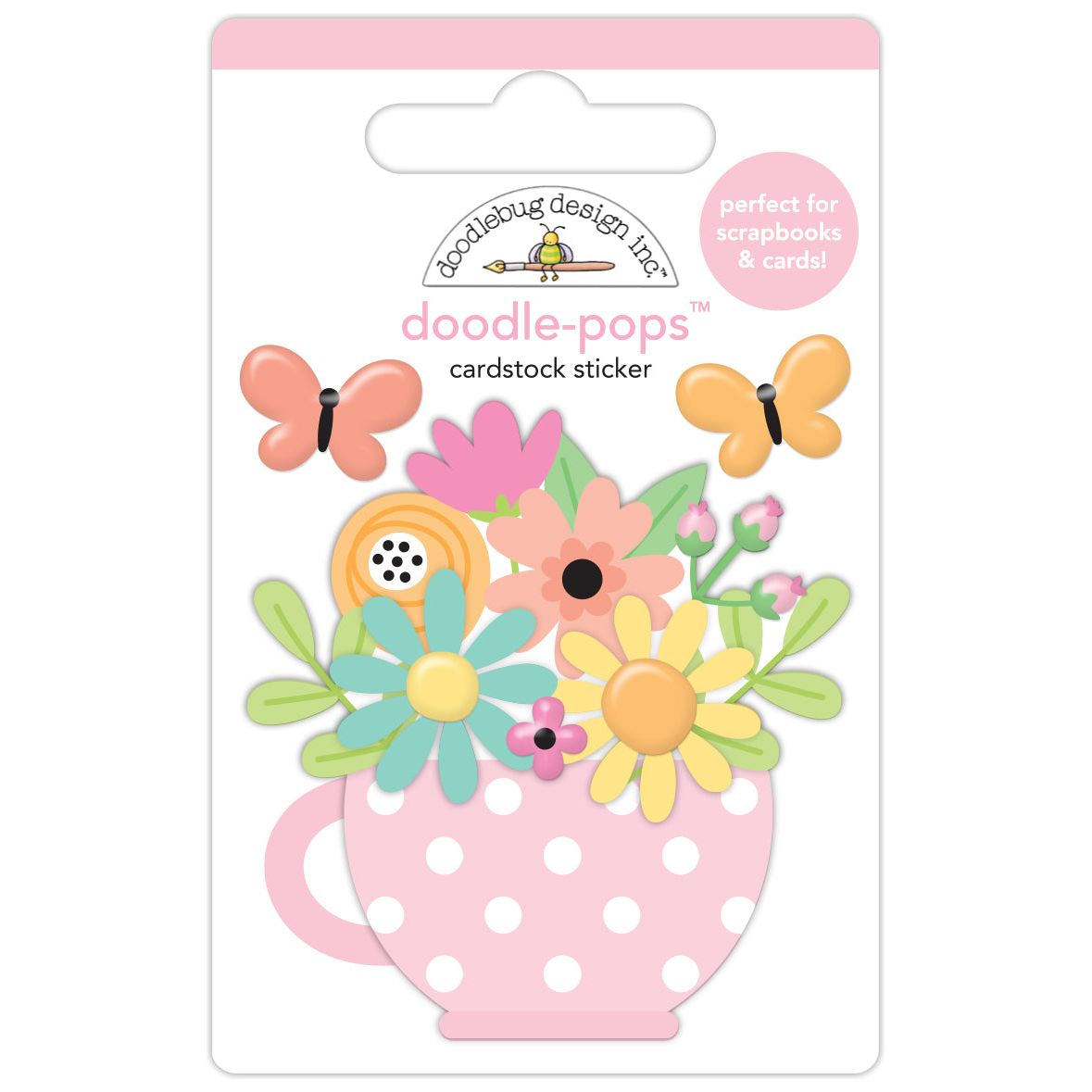 Doodlebug Cup of Cheer 3D Stickers Doodle-Pops 8776