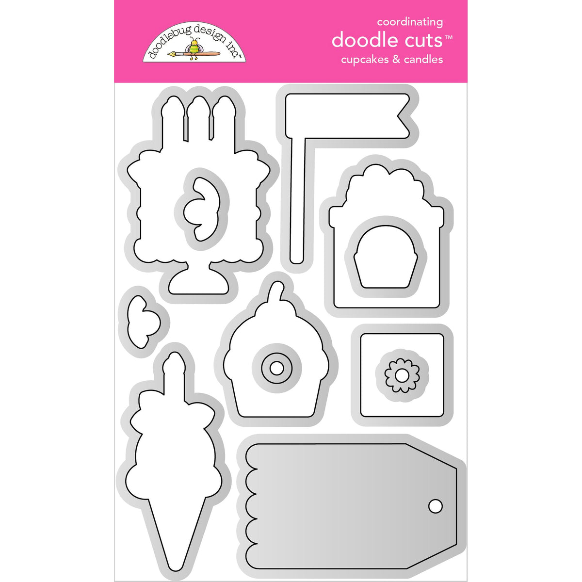 Doodlebug Cupcakes and Candles Doodle Cuts Dies 9147