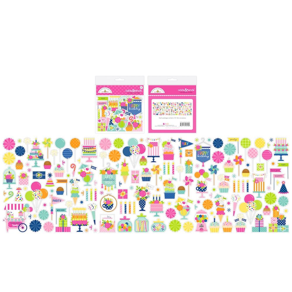 Doodlebug Cupcakes and Candles Odds and Ends Ephemera Die Cut Shapes 9150