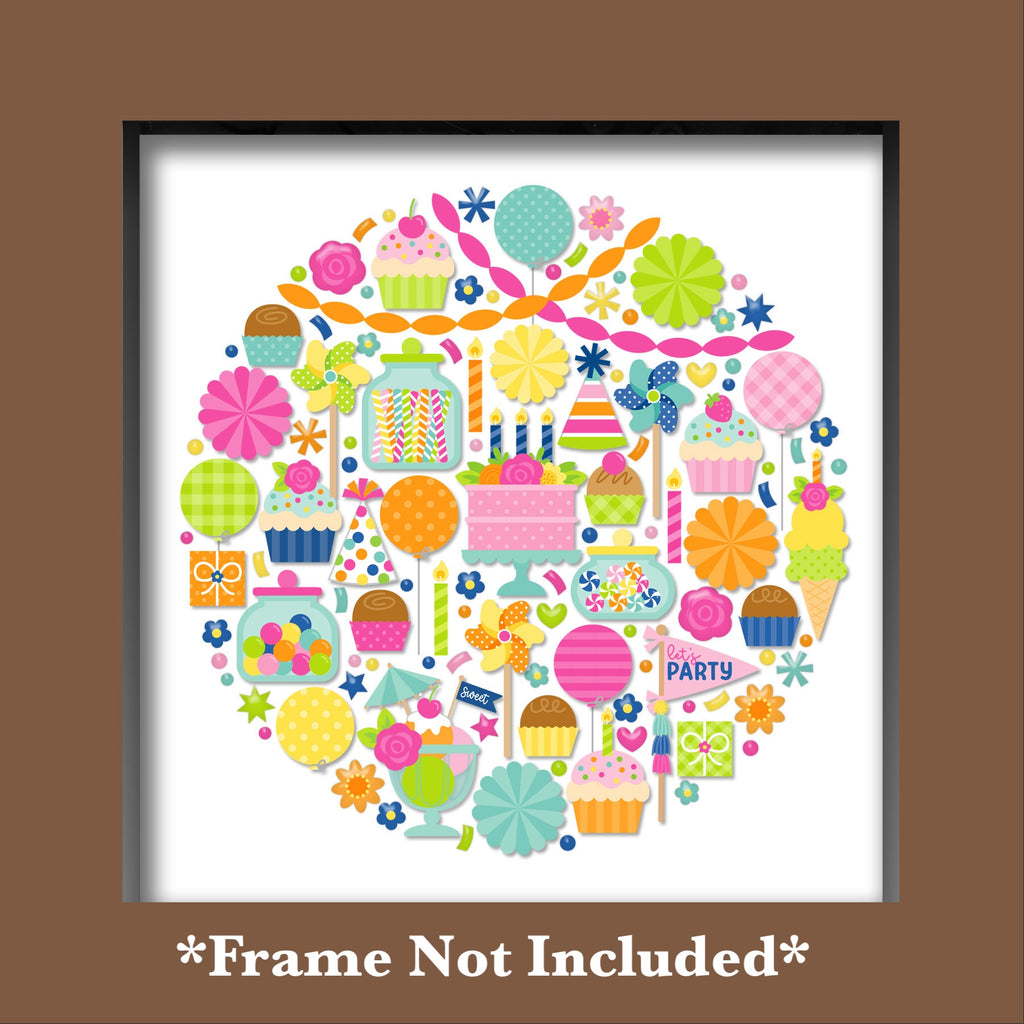 Doodlebug Cupcakes and Candles Shadow Box Kit 9174 shown in frame