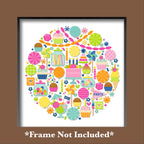 Doodlebug Cupcakes and Candles Shadow Box Kit 9174 shown in frame
