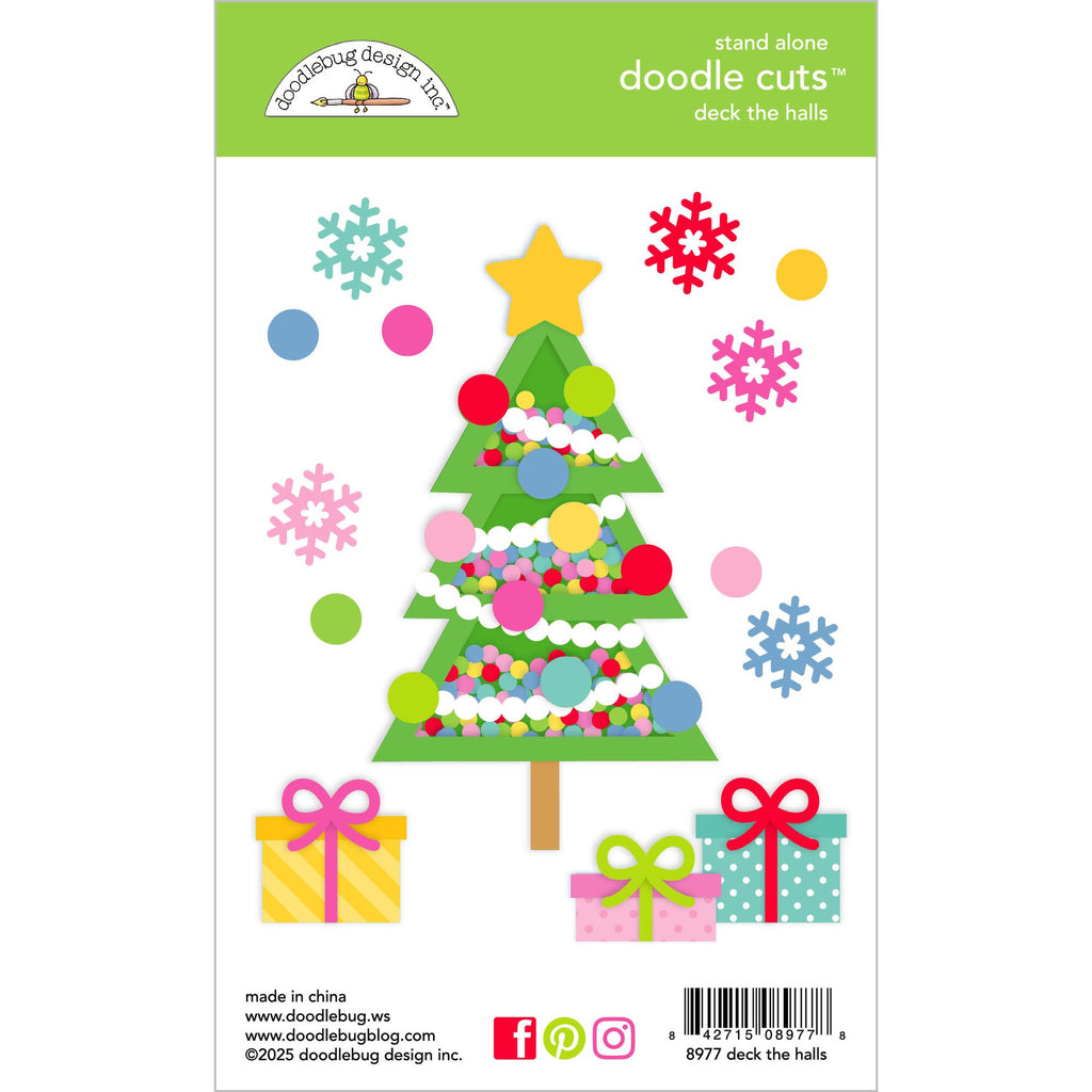Doodlebug Deck the Halls Doodle Cuts Dies 8977