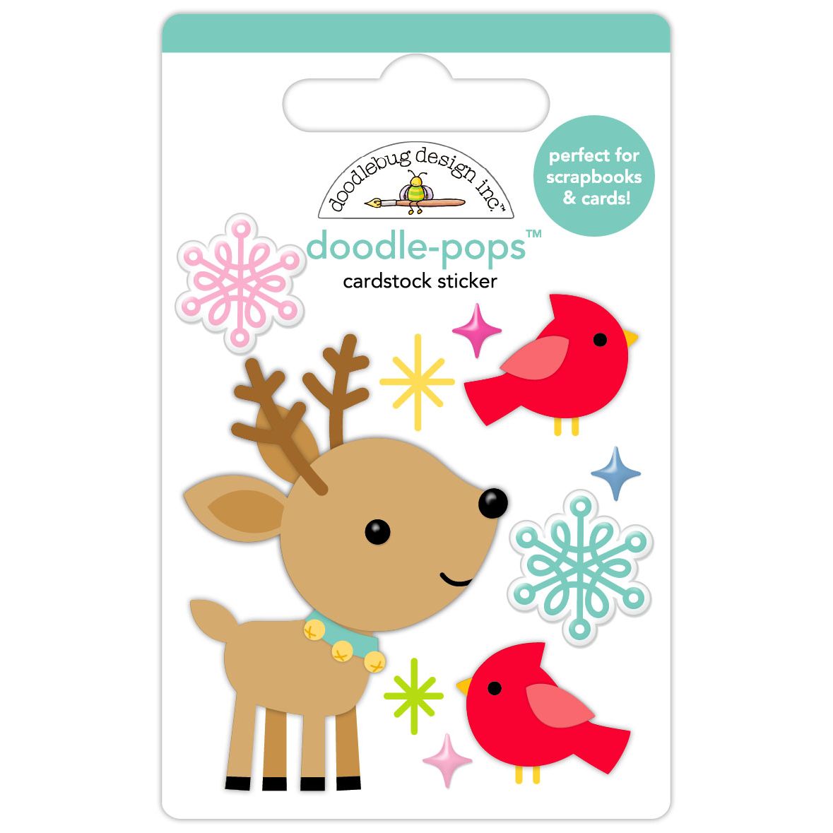 Doodlebug Deer Friends Doodle-Pops 3D Stickers 8961