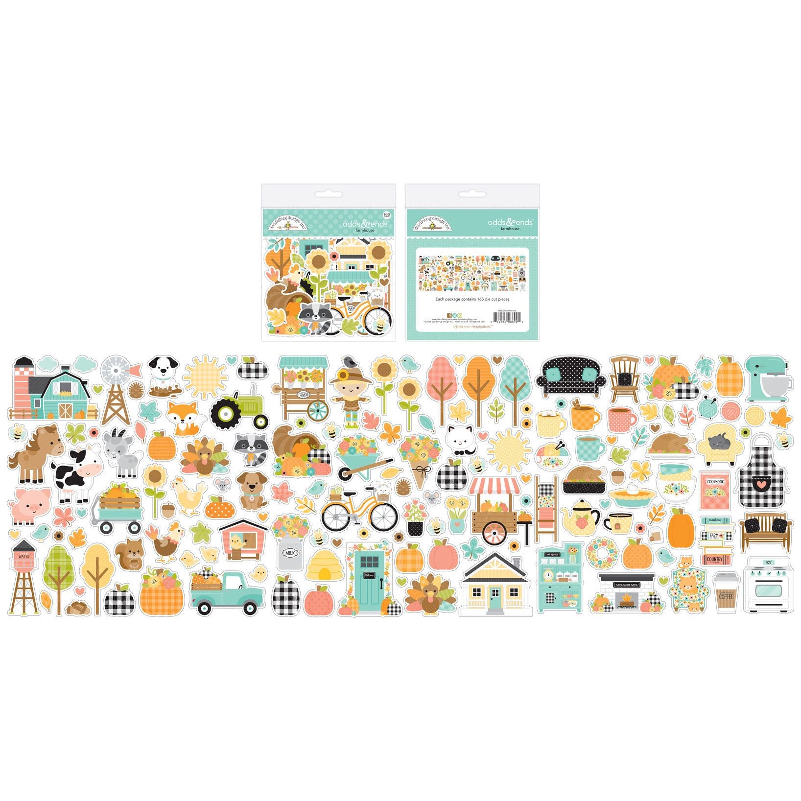 Doodlebug Farmhouse Odds and Ends Ephemera Die Cut Shapes 8642