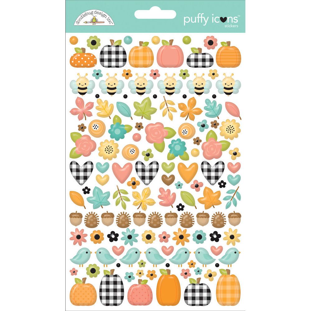 Doodlebug Farmhouse Puffy Icons Stickers 8630