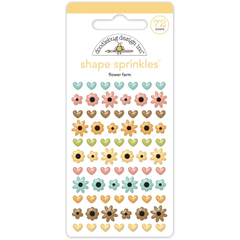 Doodlebug Flower Farm Shape Sprinkles 8614