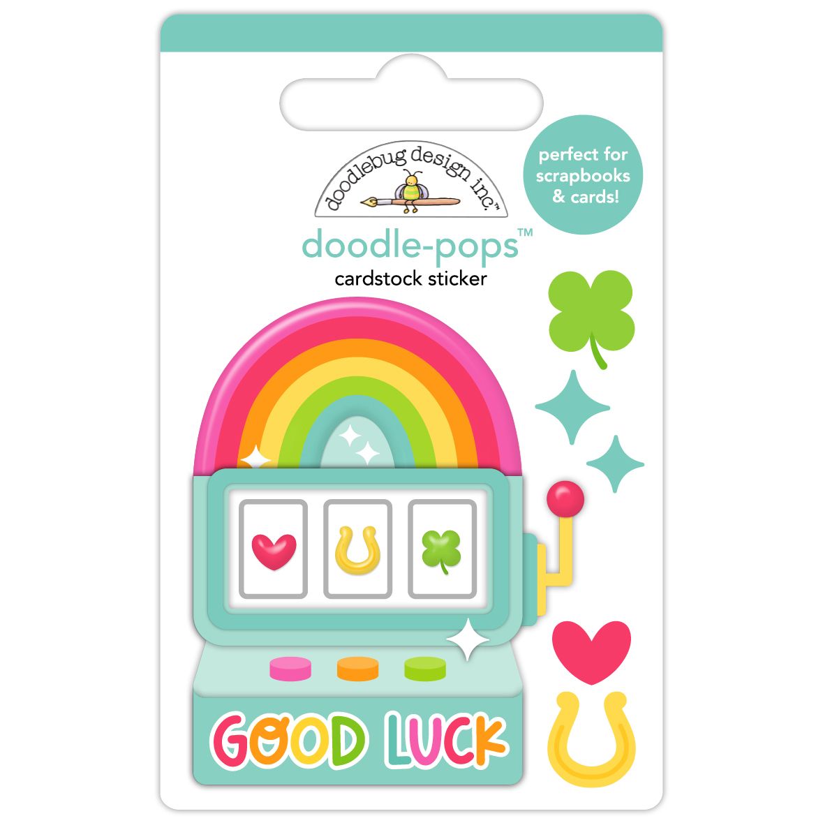 Doodlebug Good Luck Doodle Pops 3D Stickers 9021