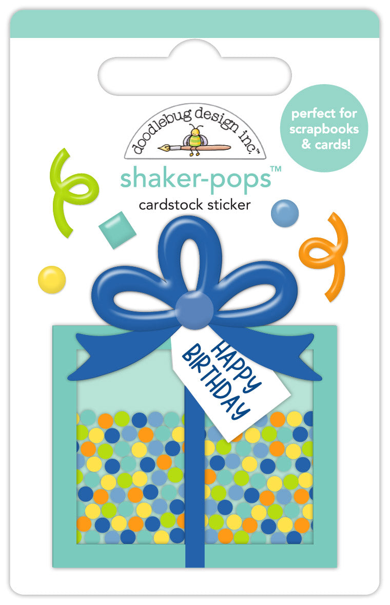 Doodlebug Happy Birthday Shaker Pops 3D Stickers 9180