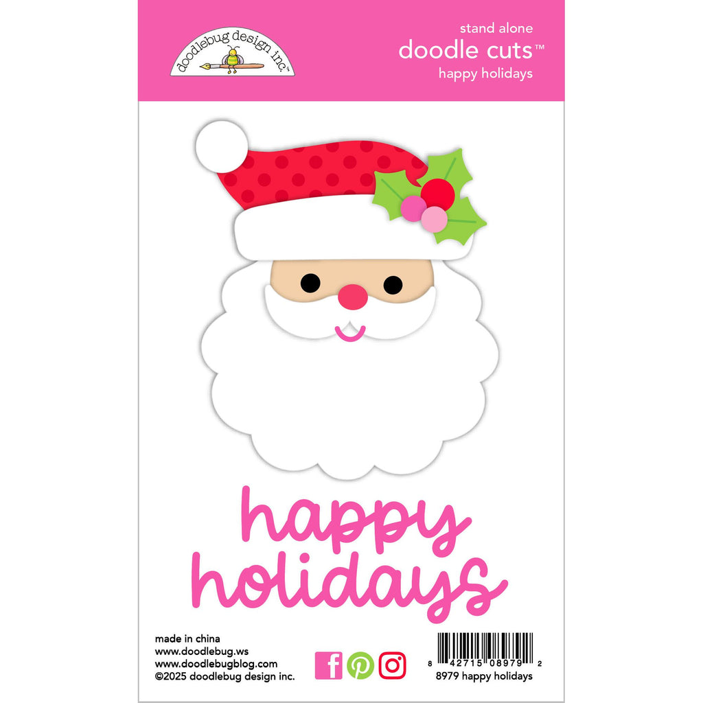 Doodlebug Happy Holidays Doodle Cuts Dies 8979
