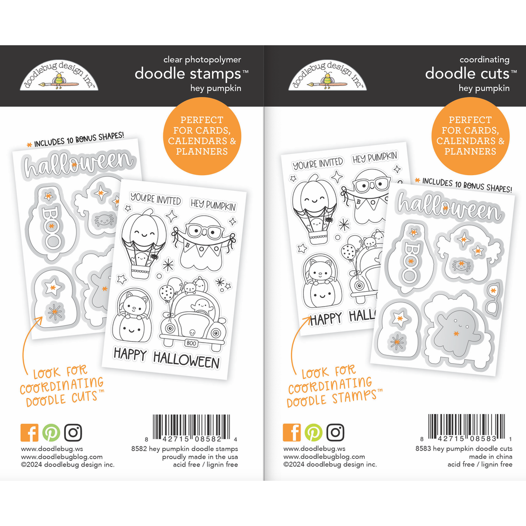 Doodlebug Hey Pumpkin Stamps and Dies Set Back Detail