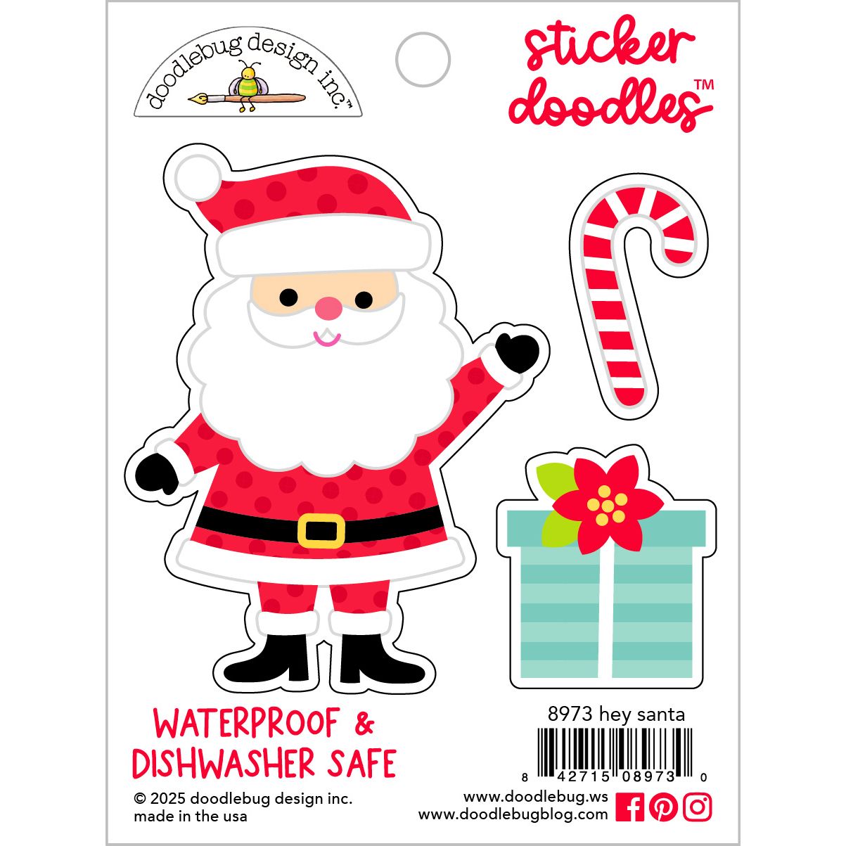 Doodlebug Hey Santa Sticker Doodles 8973
