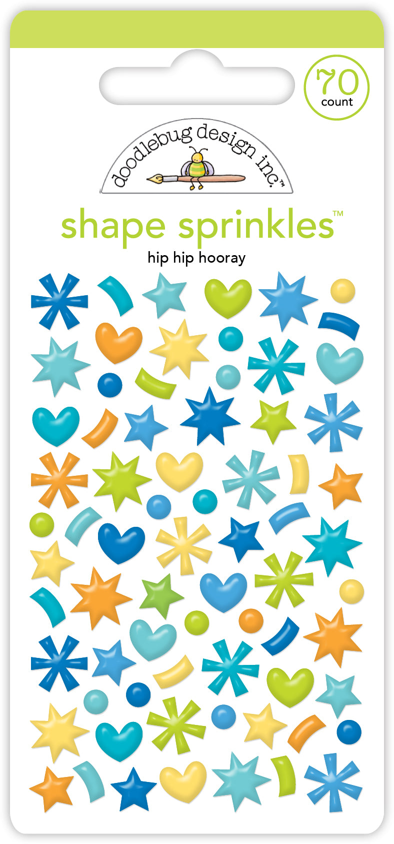 Doodlebug Hip Hip Hooray Shape Sprinkles 9178