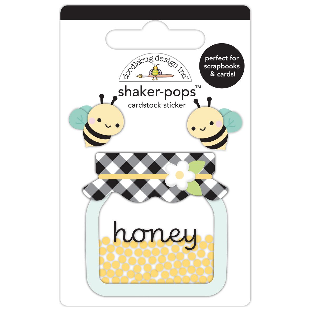 Doodlebug Honey Bees Shaker-Pops 3D Stickers 8832