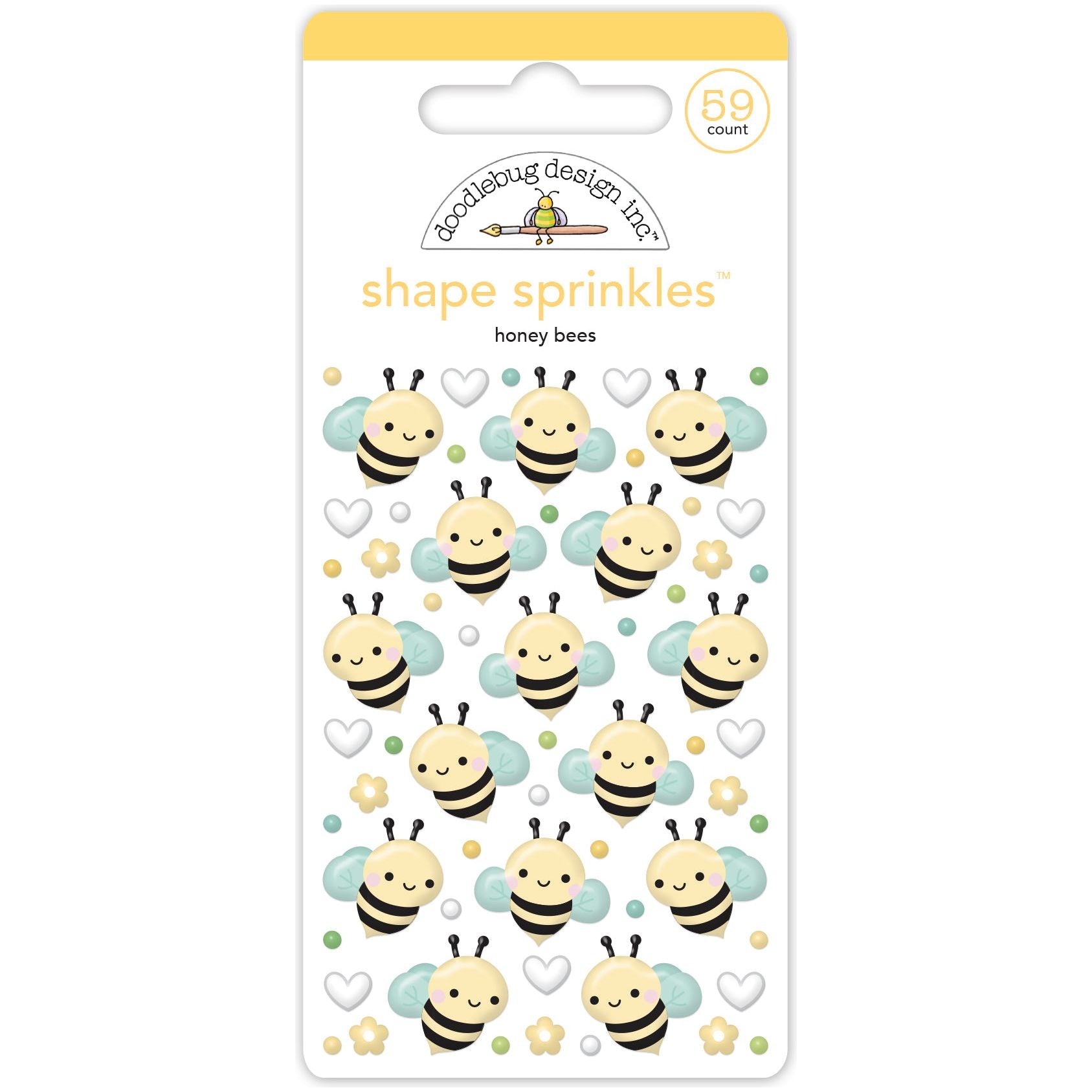 Doodlebug Honey Bees Shape Sprinkles 8827