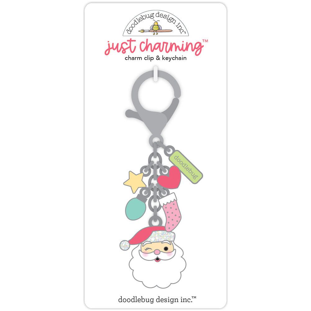 Doodlebug Jolly St. Nick Just Charming Clip and Keychain 8737