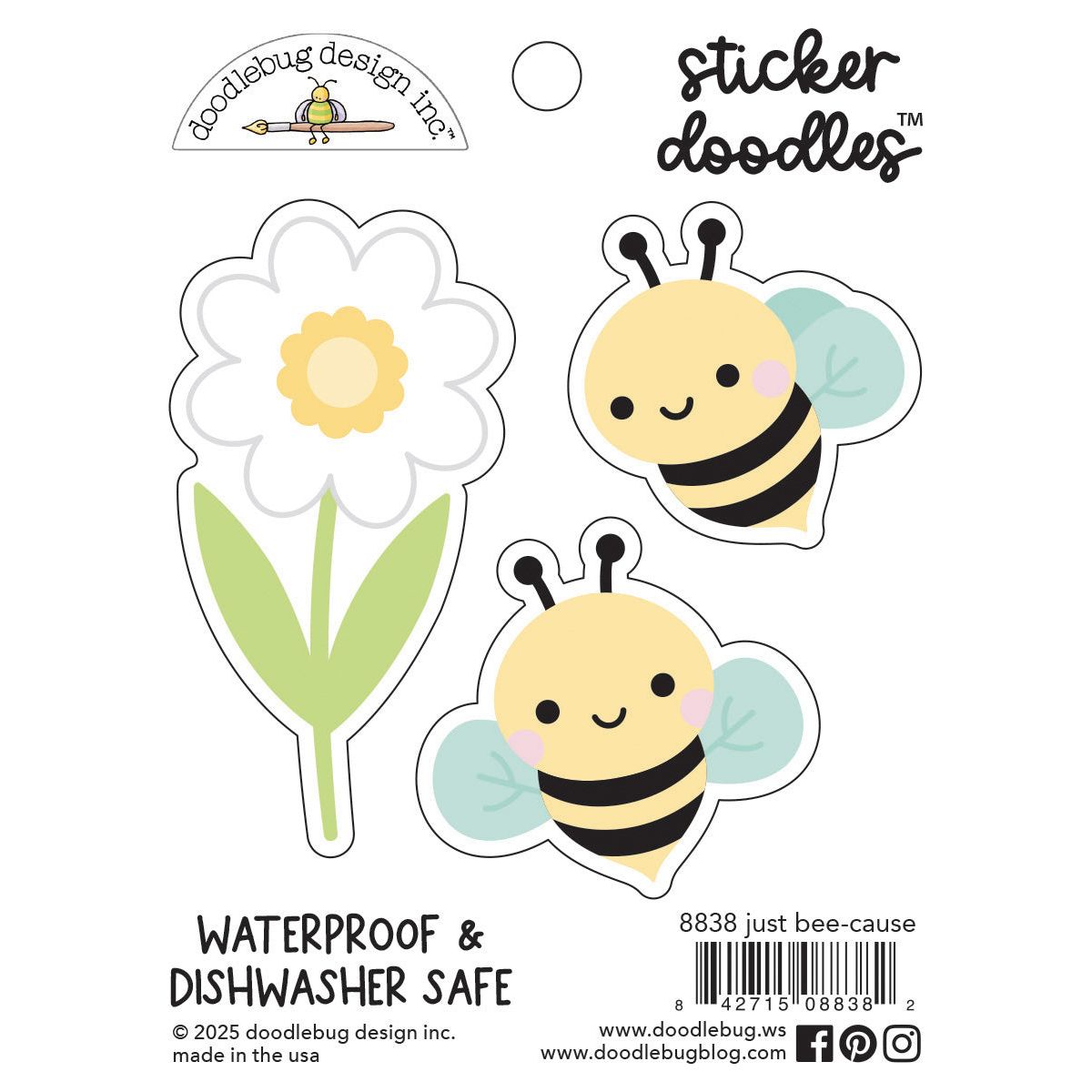Doodlebug Just Bee-cause Sticker Doodles 8838