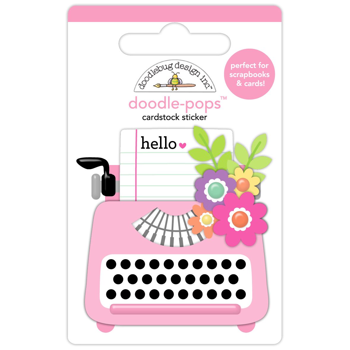 Doodlebug Just a Note Doodle-Pops 3D Stickers 9066