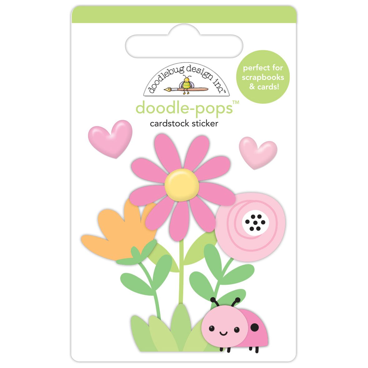 Doodlebug Ladybug Garden 3D Stickers Doodle-Pops 8781