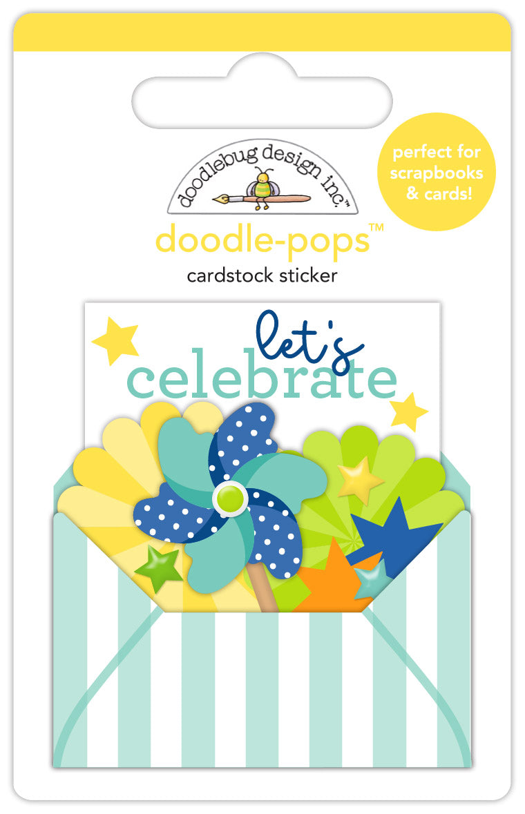 Doodlebug Let's Celebrate Doodle-Pops 3D Stickers 9182