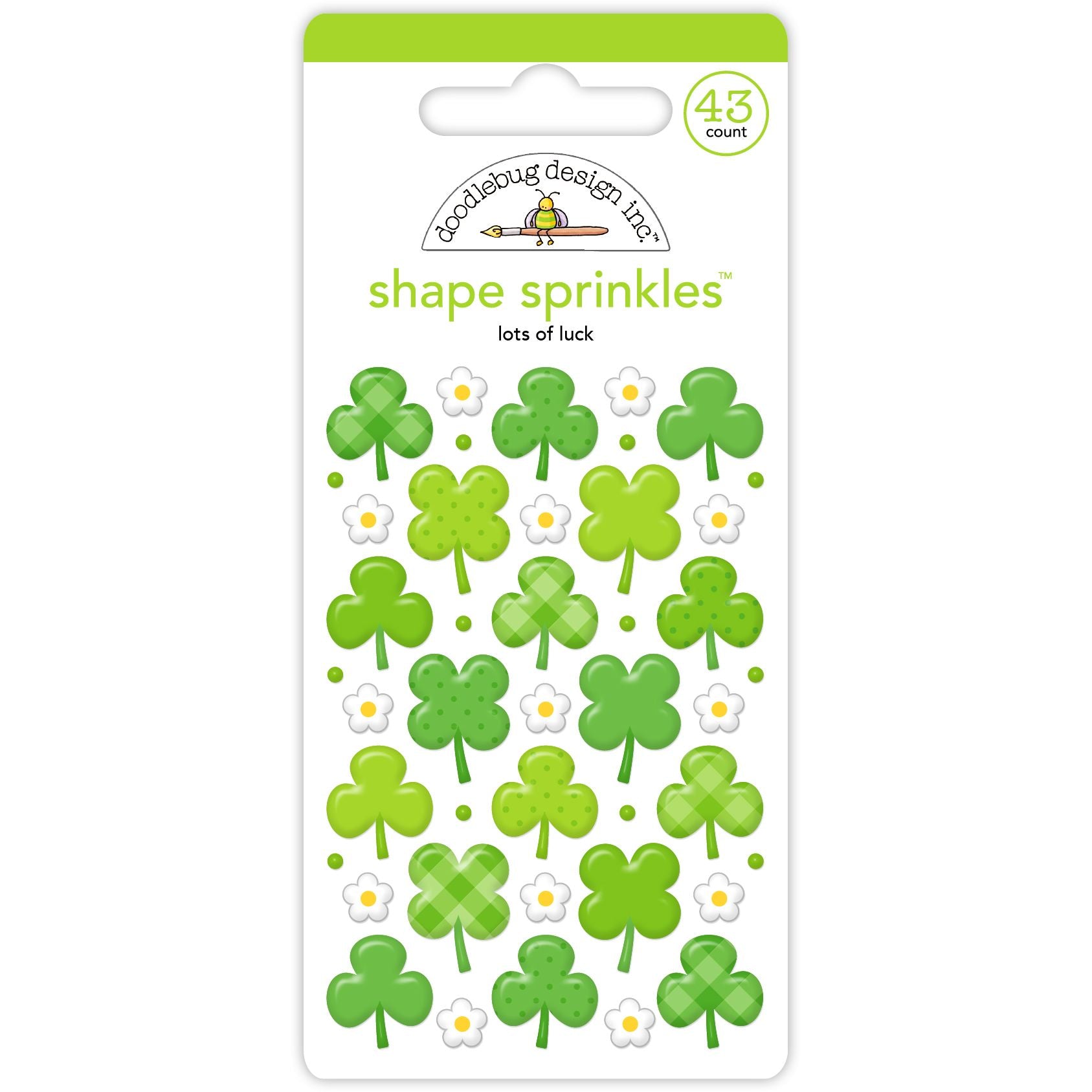 Doodlebug Lots of Luck Shape Sprinkles 9016