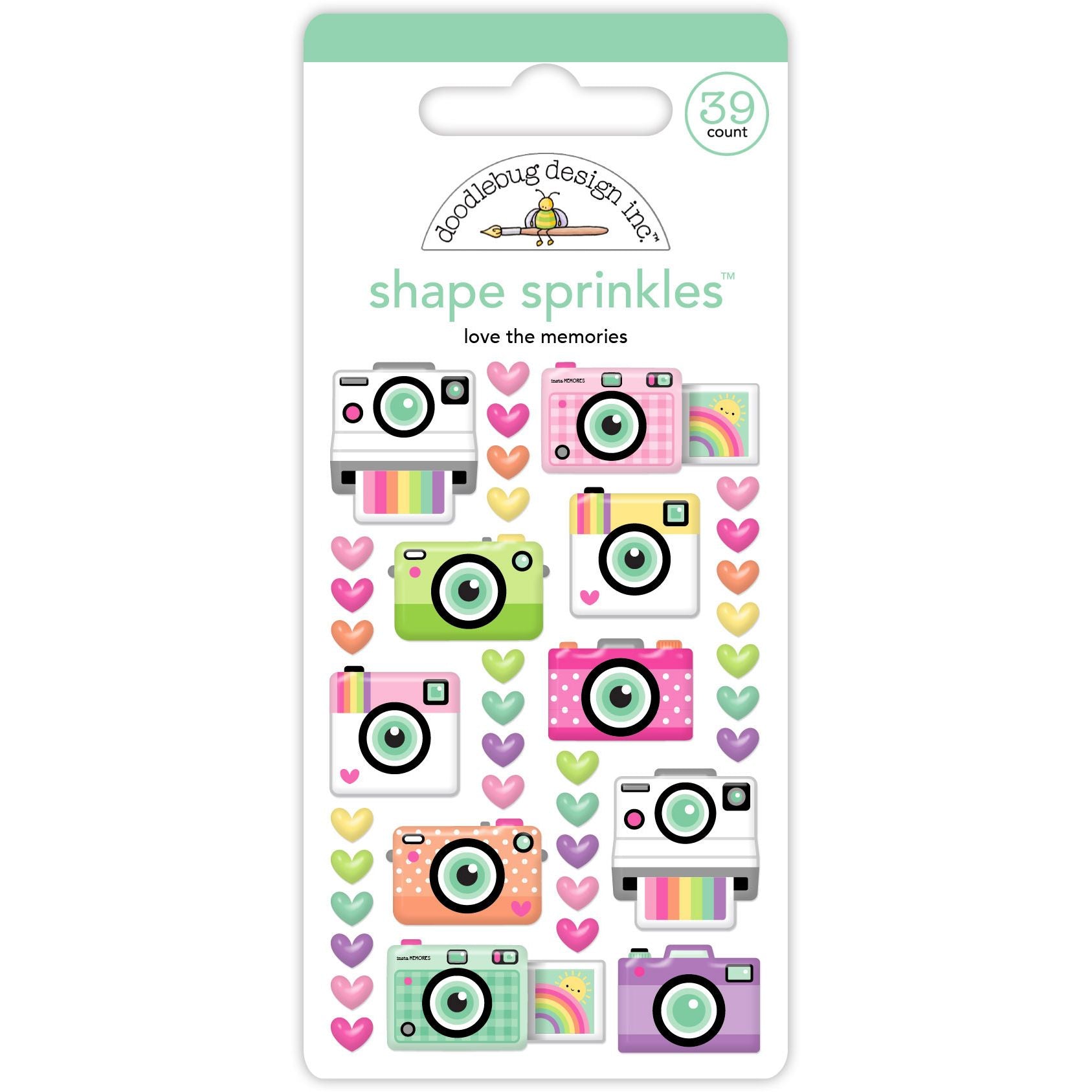 Doodlebug Love the Memories Shape Sprinkles 9064