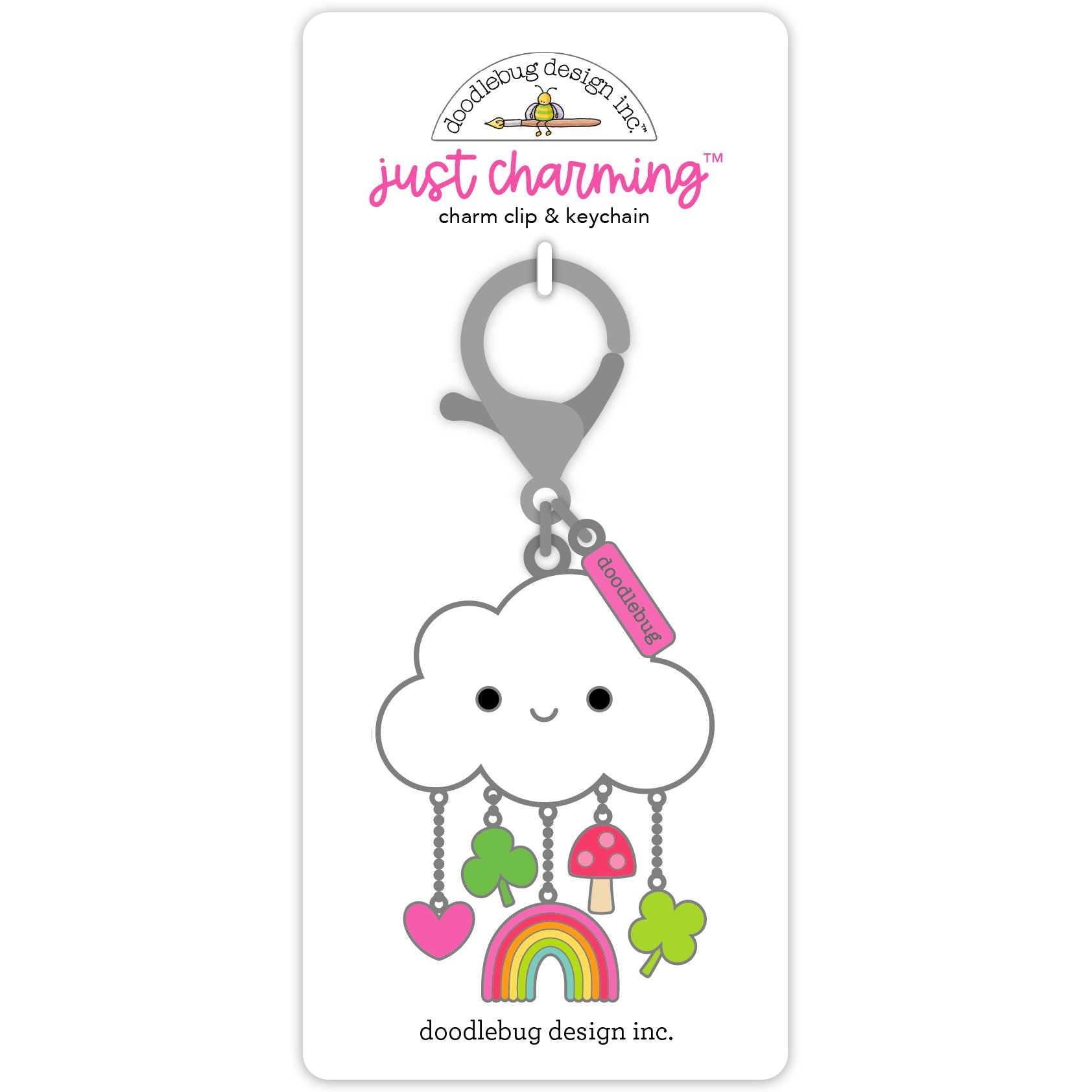 Doodlebug Lucky Charm Just Charming Clip and Keychain 9027 front