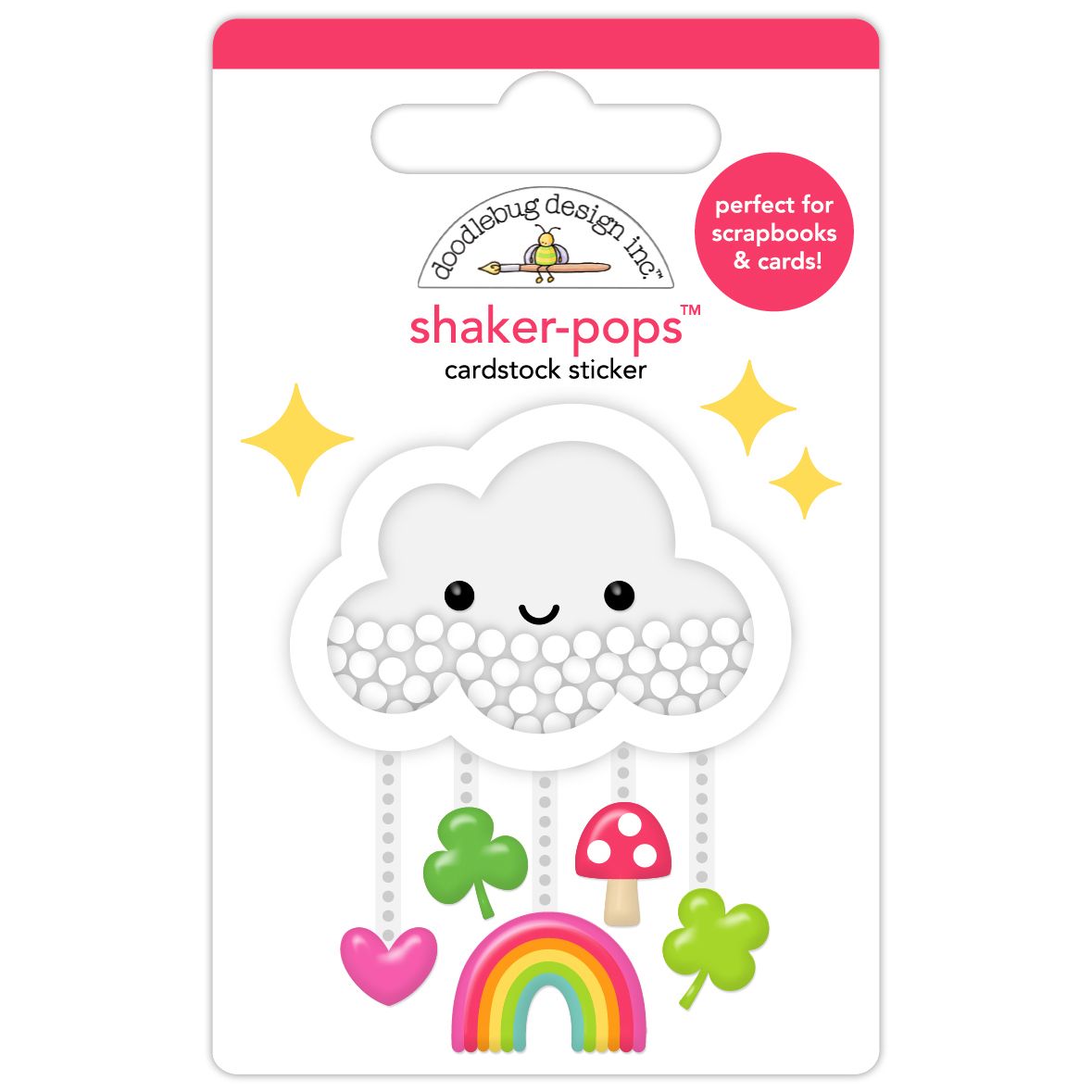 Doodlebug Lucky Charm Shaker Pops 3D Stickers 9019