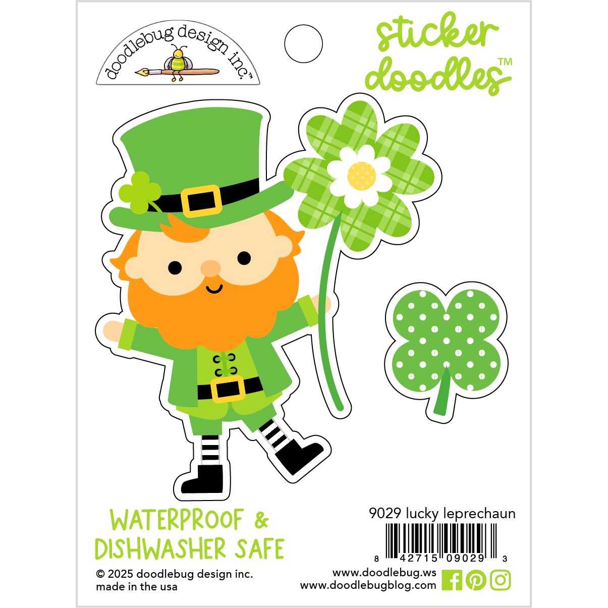 Doodlebug Lucky Leprechaun Sticker Doodles 9029