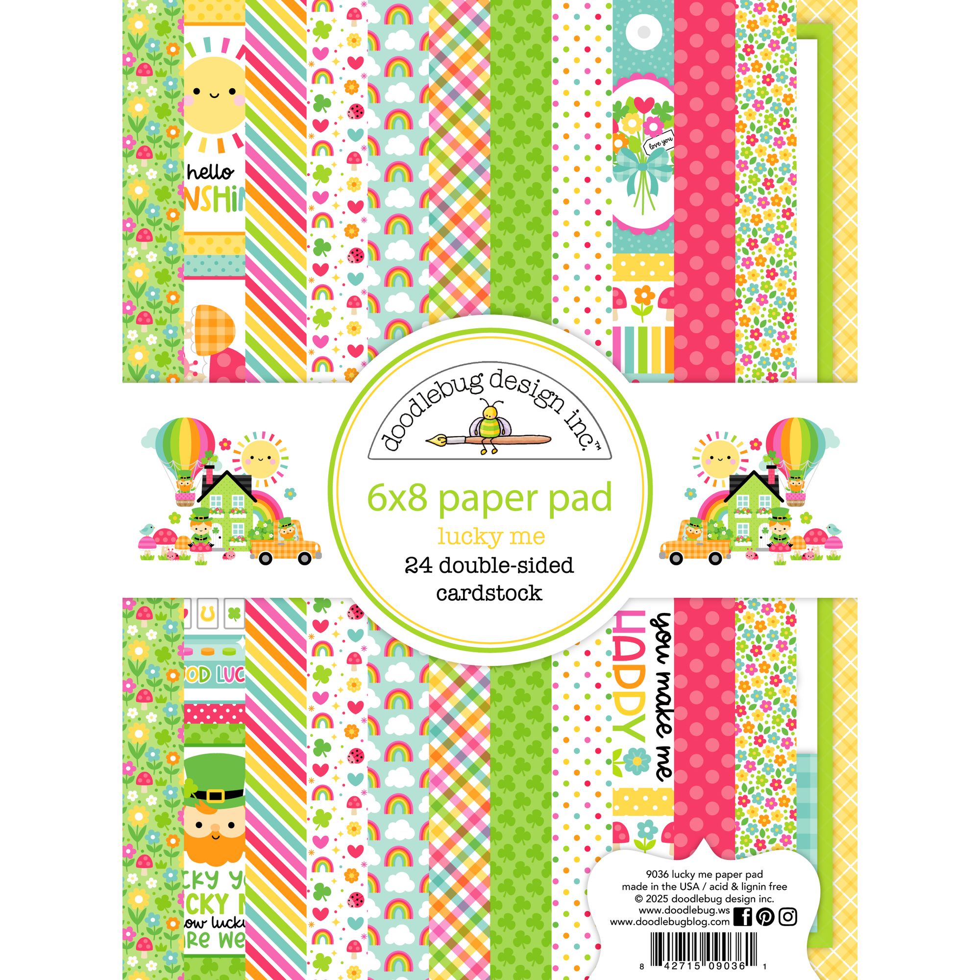 Doodlebug Lucky Me 6x8 Inch Paper Pad 9036