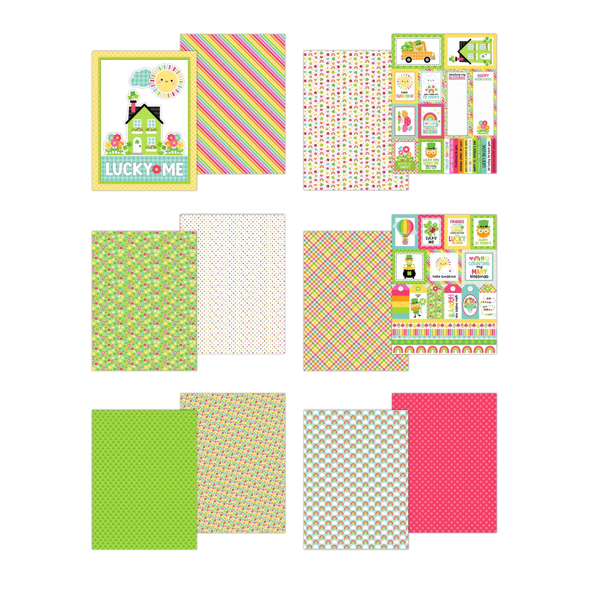 Doodlebug Lucky Me 6x8 Inch Paper Pad 9036 papers