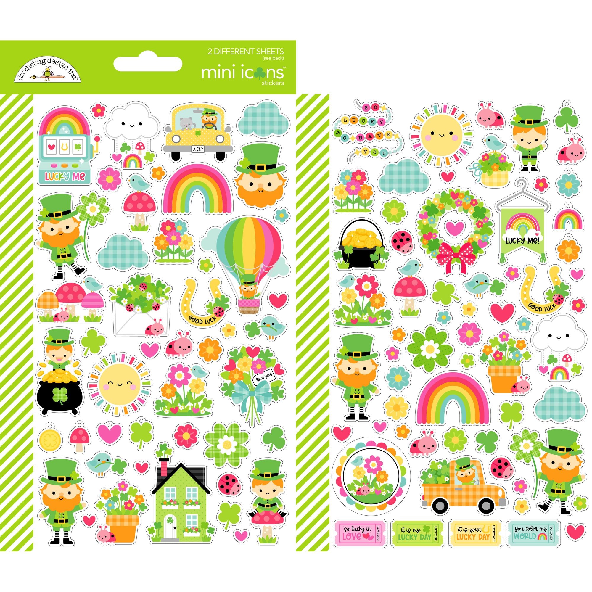 Doodlebug Lucky Me Mini Icons Stickers 9024