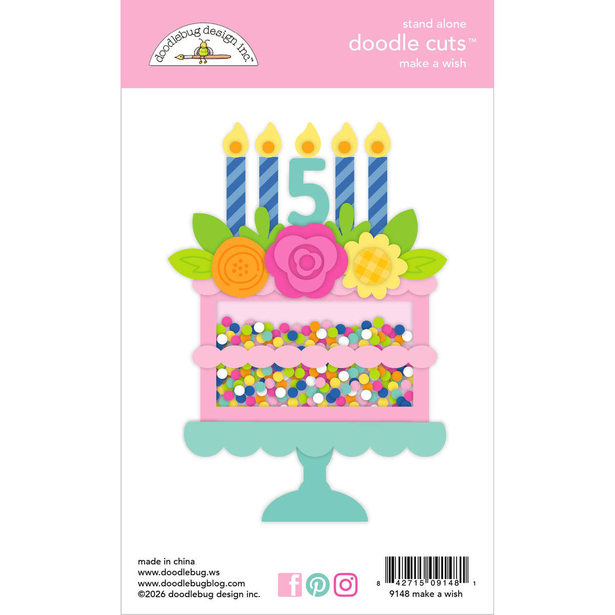 Doodlebug Make A Wish Doodle Cuts Dies 9148