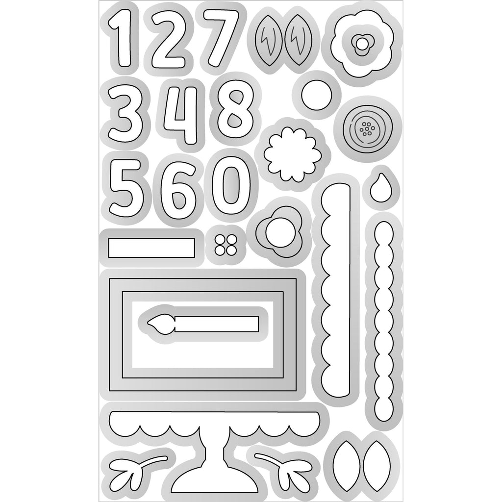 Doodlebug Make A Wish Doodle Cuts Dies 9148 actual dies