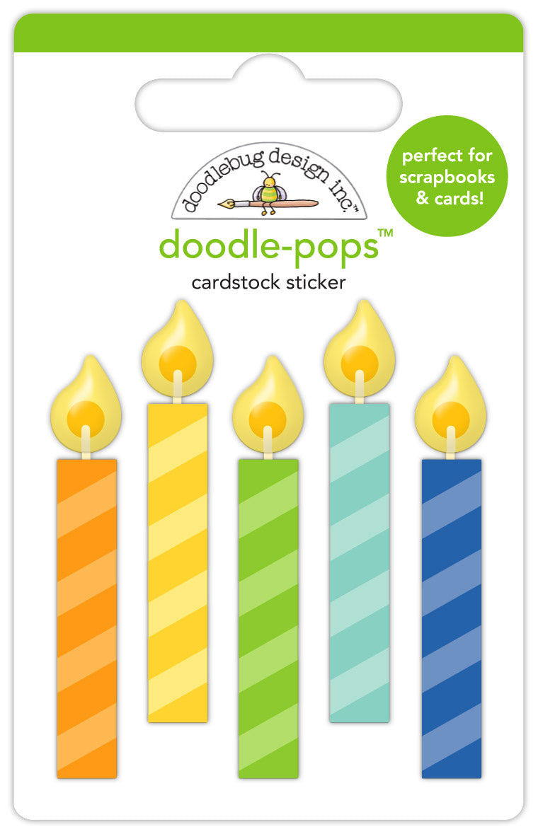 Doodlebug Make A Wish Doodle Pops 3D Stickers 9185