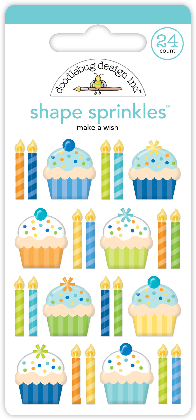 Doodlebug Make A Wish Shape Sprinkles 9177