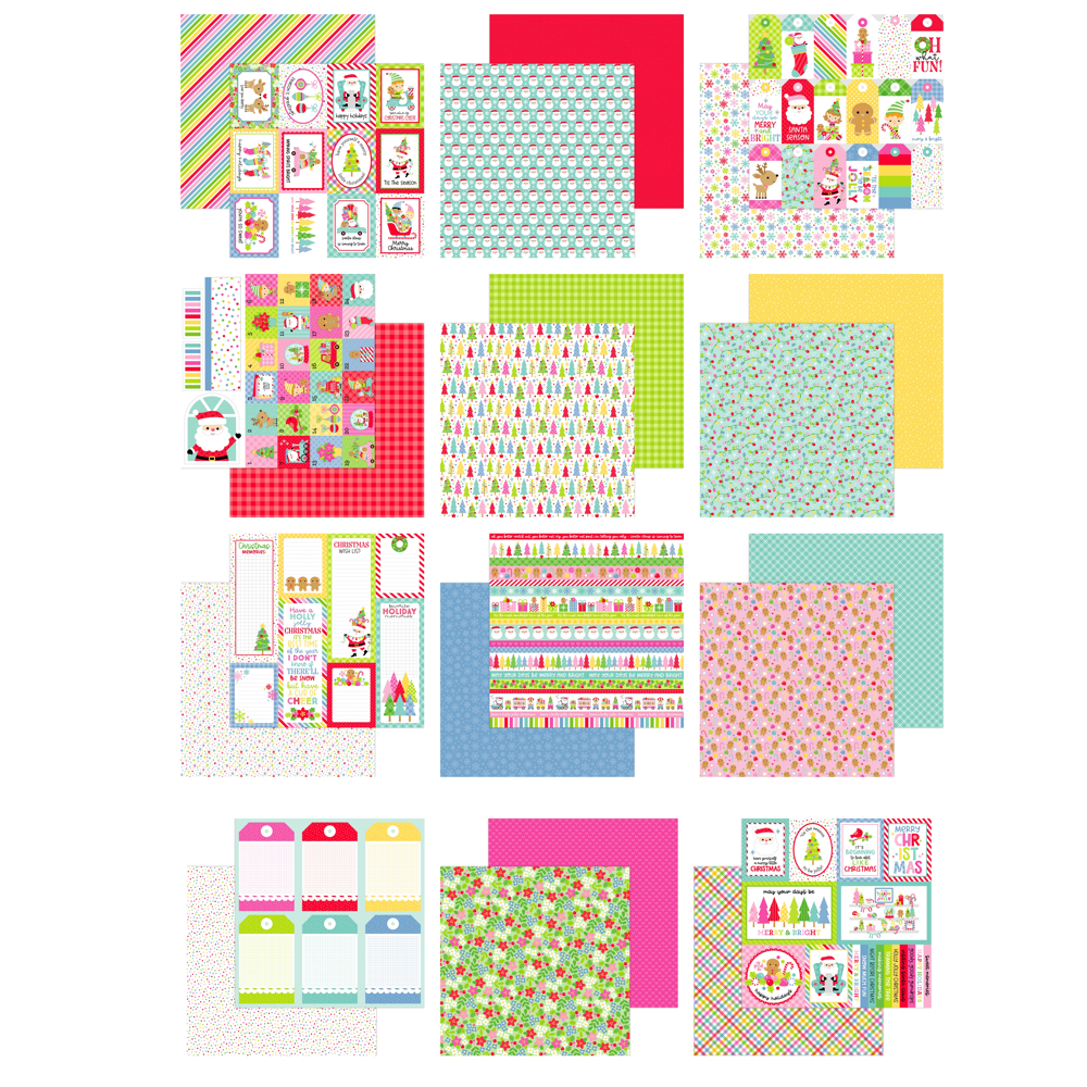 Doodlebug Oh What Fun 12x12 Inch Paper Pack 9000 all papers