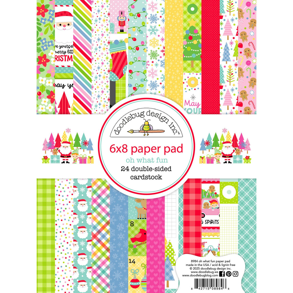 Doodlebug Oh What Fun 6x8 Inch Paper Pad 8984