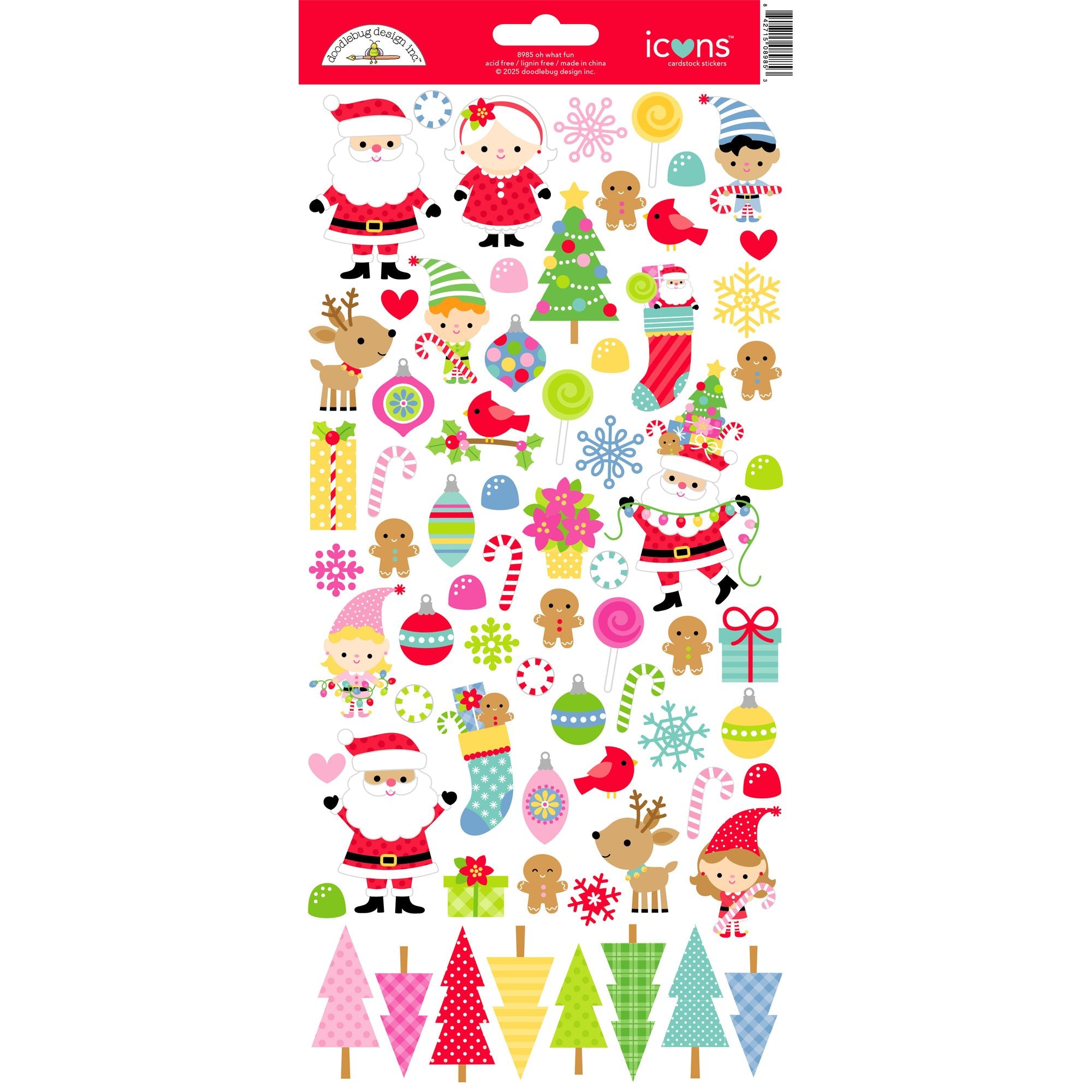 Doodlebug Oh What Fun Icons Stickers 8985