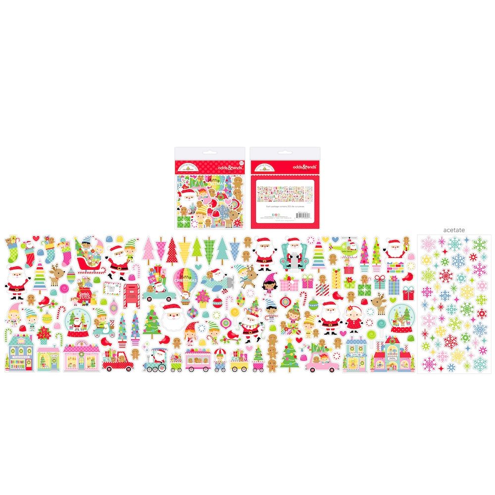 Doodlebug Oh What Fun Odds and Ends Ephemera Die Cut Shapes 8980