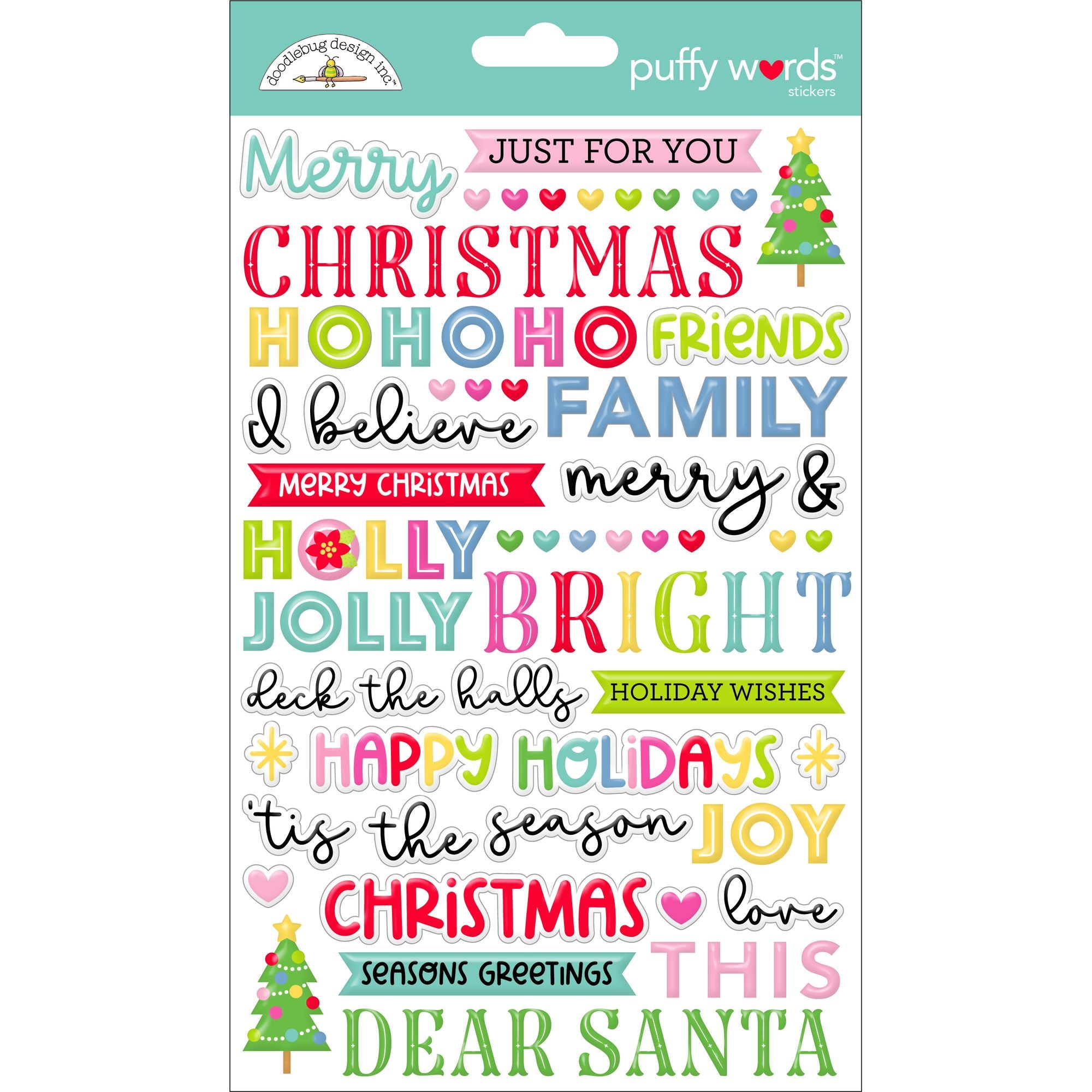 Doodlebug Oh What Fun Puffy Words Stickers 8967