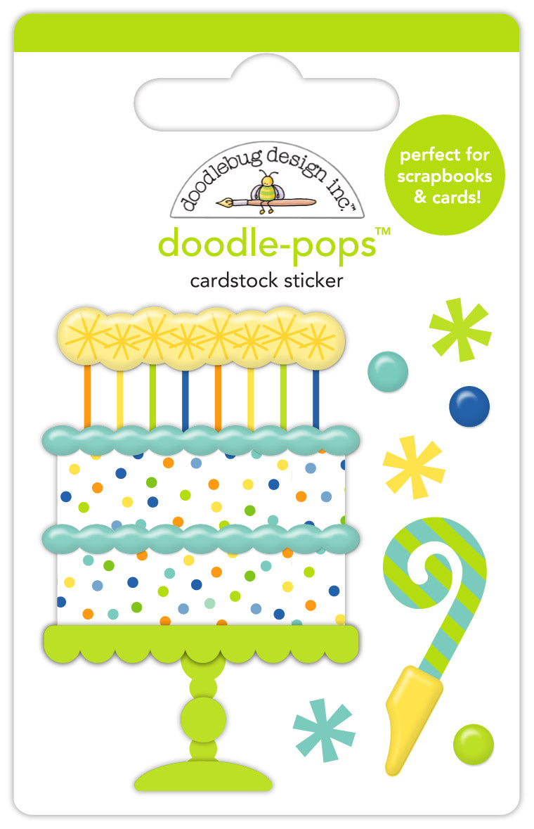Doodlebug Party Time Doodle Pops 3D Stickers 9183
