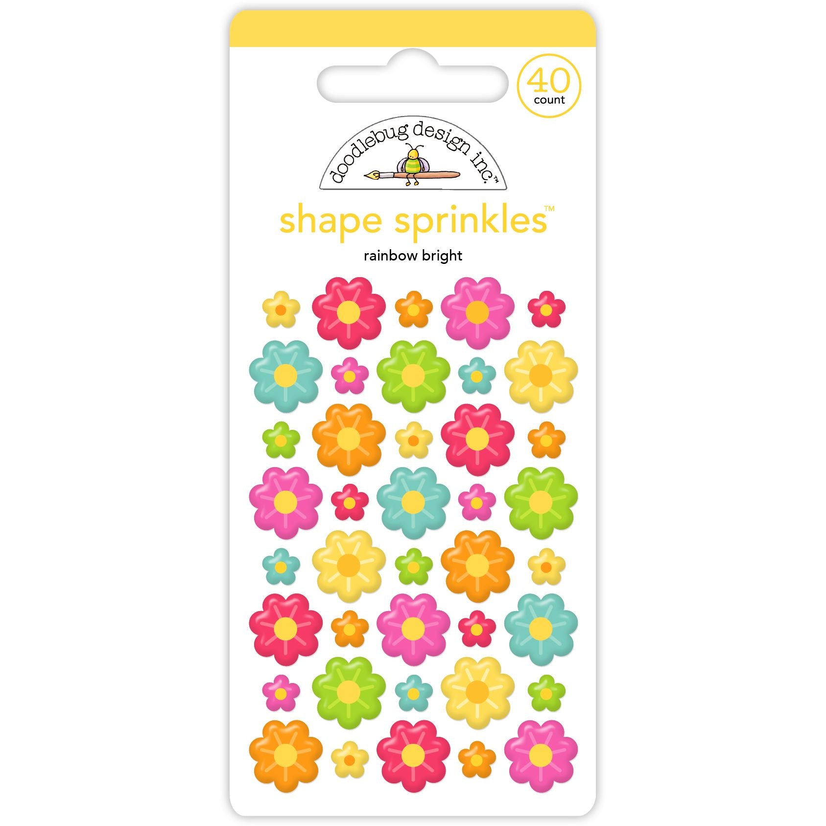 Doodlebug Rainbow Bright Shape Sprinkles 9017