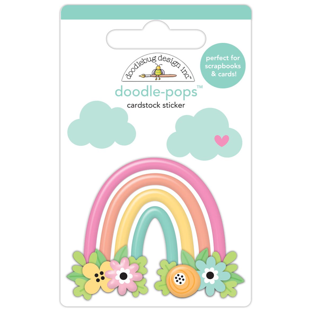 Doodlebug Rainbow Garden 3D Stickers Doodle-Pops 8783
