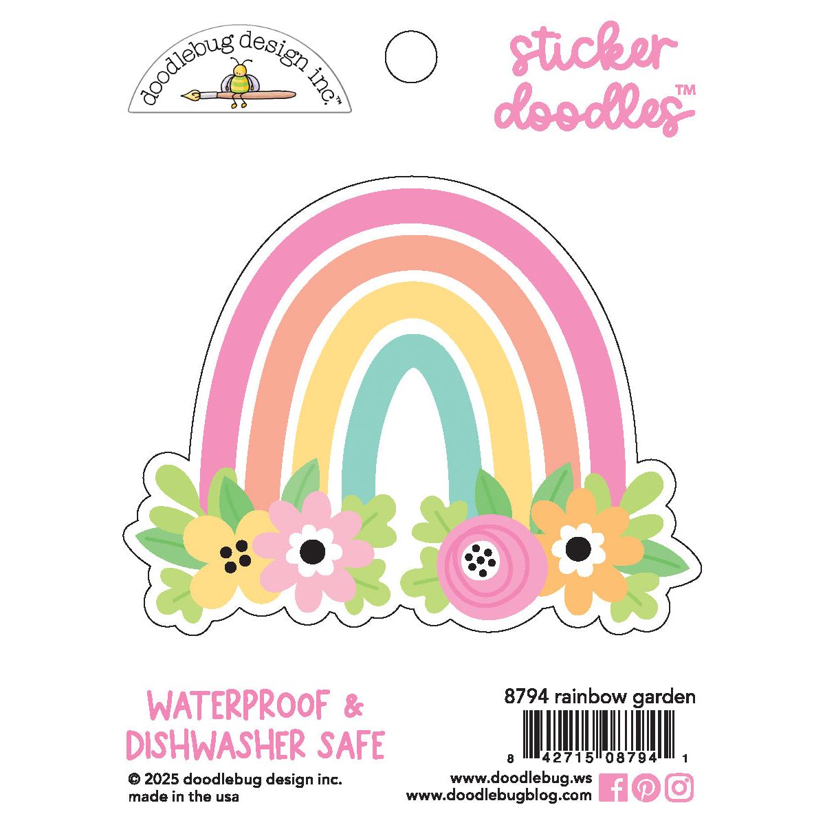 Doodlebug Rainbow Garden Sticker Doodles 8794