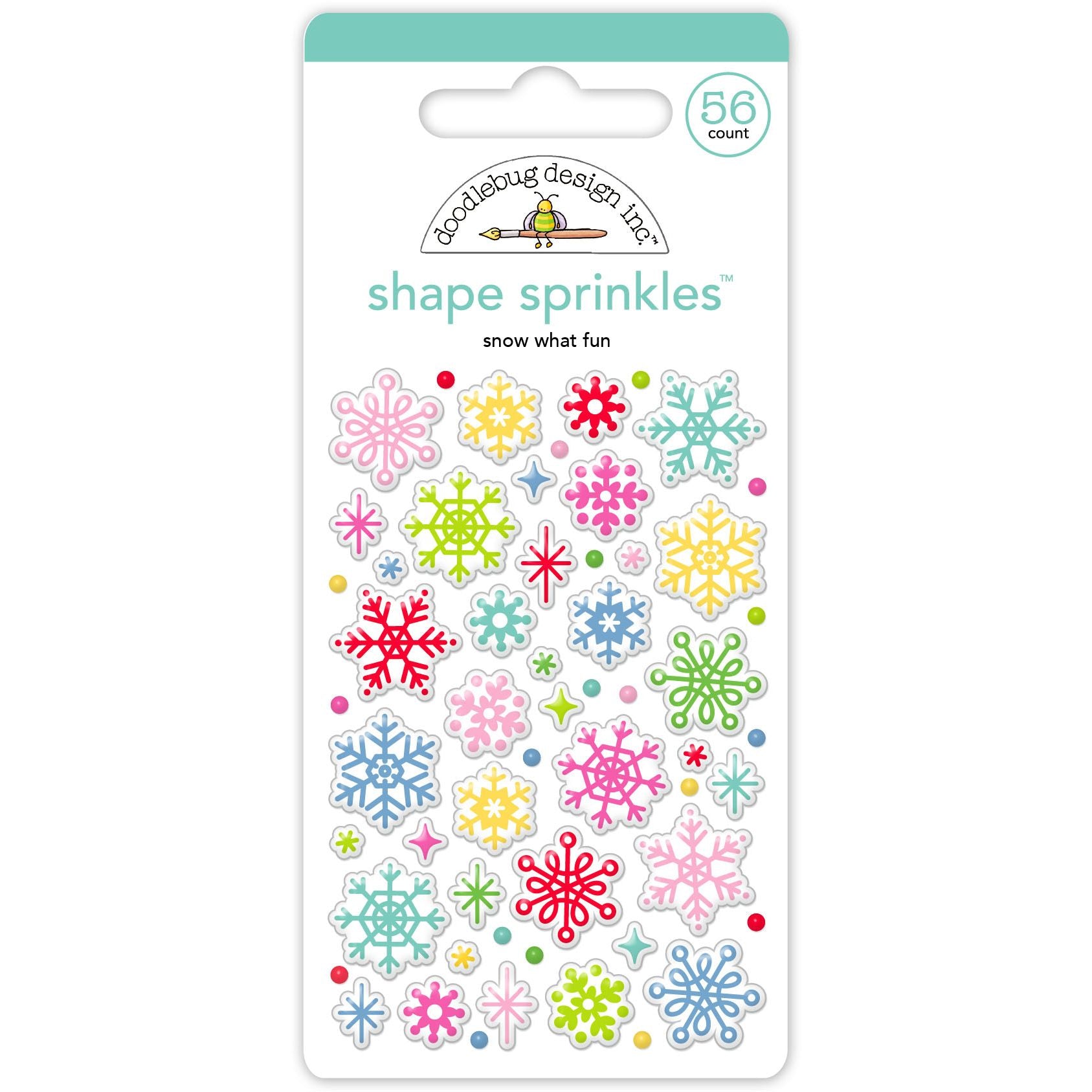Doodlebug Snow What Fun Shape Sprinkles 8953