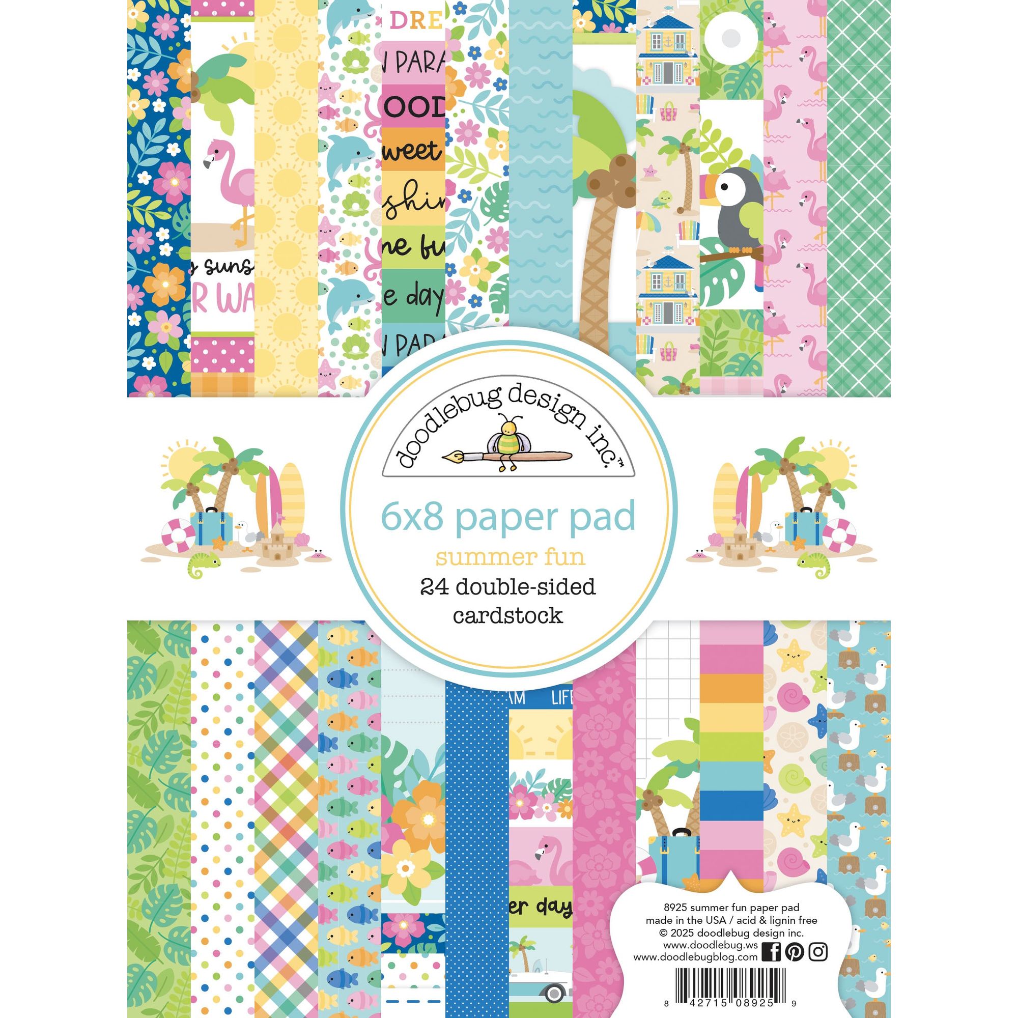 Doodlebug Summer Fun 6x8 Inch Paper Pad 8925