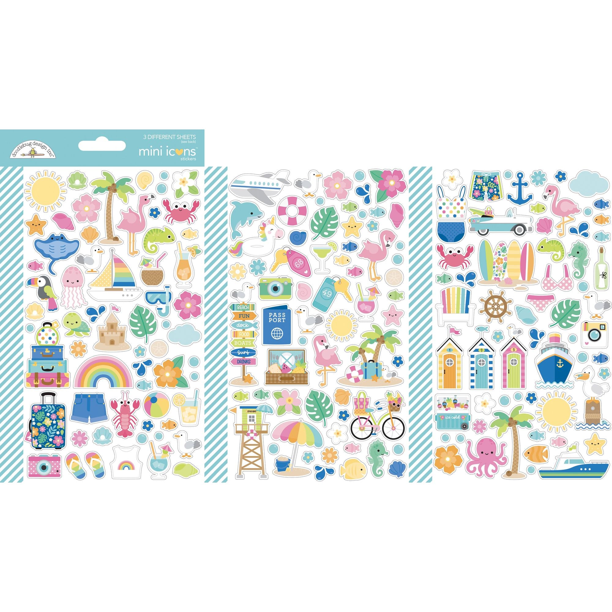 Doodlebug Summer Fun Mini Icons Stickers 8906