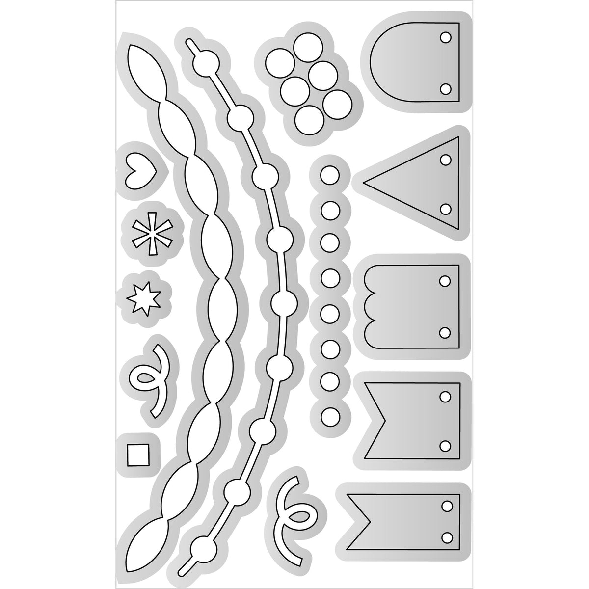 Doodlebug Surprise Party Doodle Cuts Dies 9200 actual dies