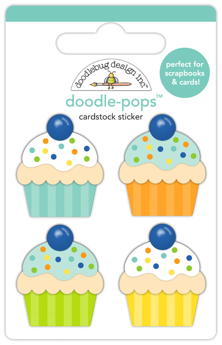 Doodlebug Sweet Cakes Doodle Pops 3D Stickers 9184